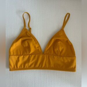 Madewell Mustard Yellow Triangle Bralette (S)
